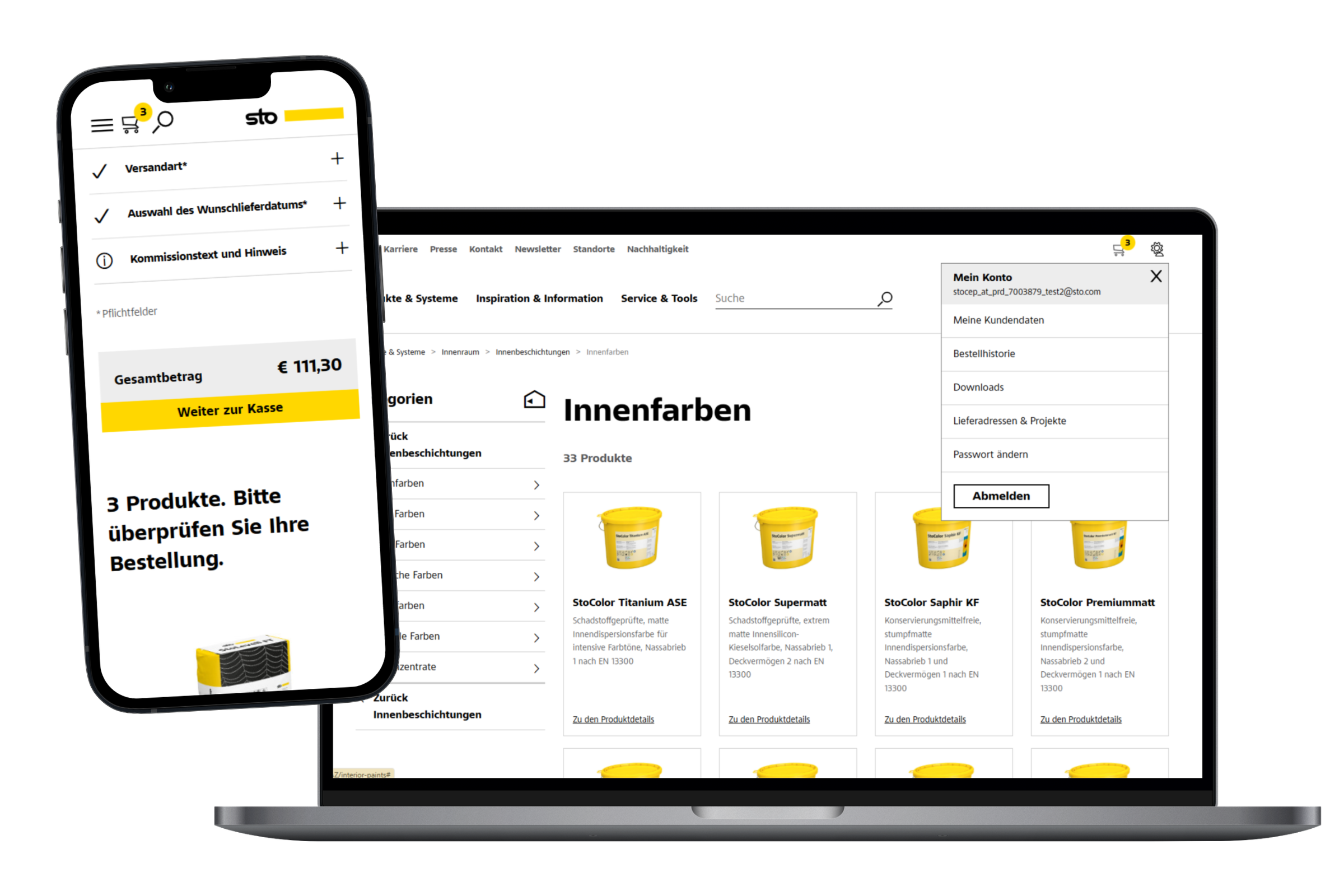 Sto Online Shop Produktübersicht