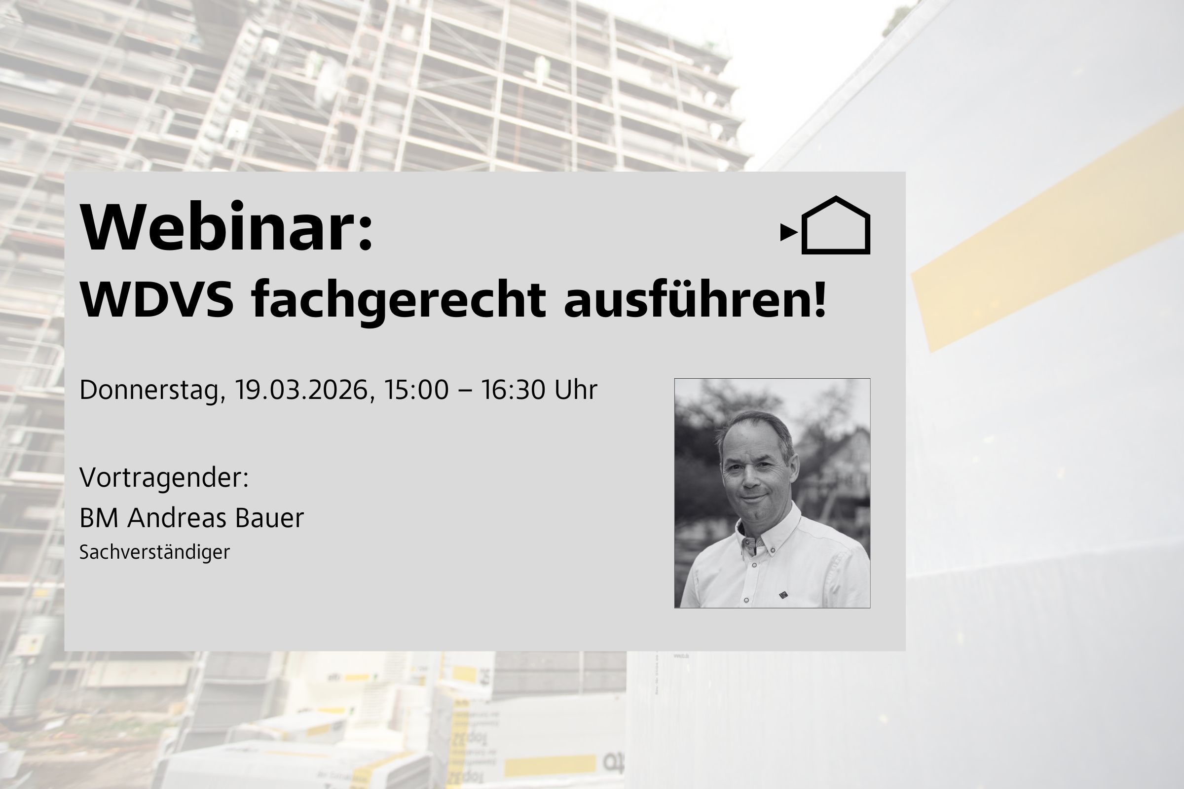 Webinar: WDVS fachgerecht ausführen!