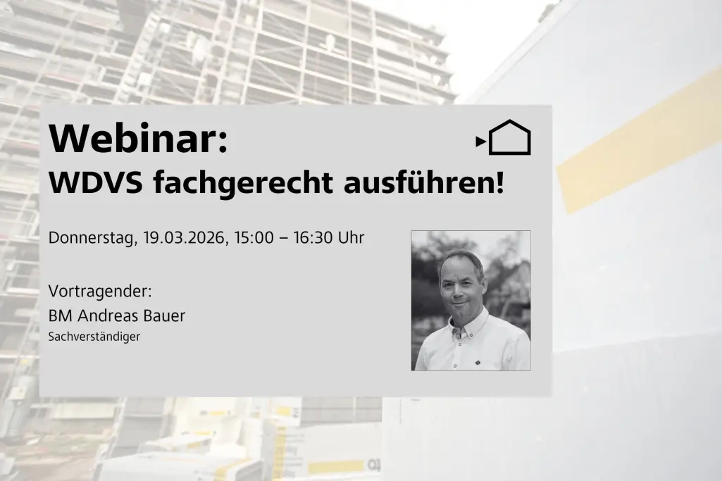 Webinar: WDVS fachgerecht ausführen