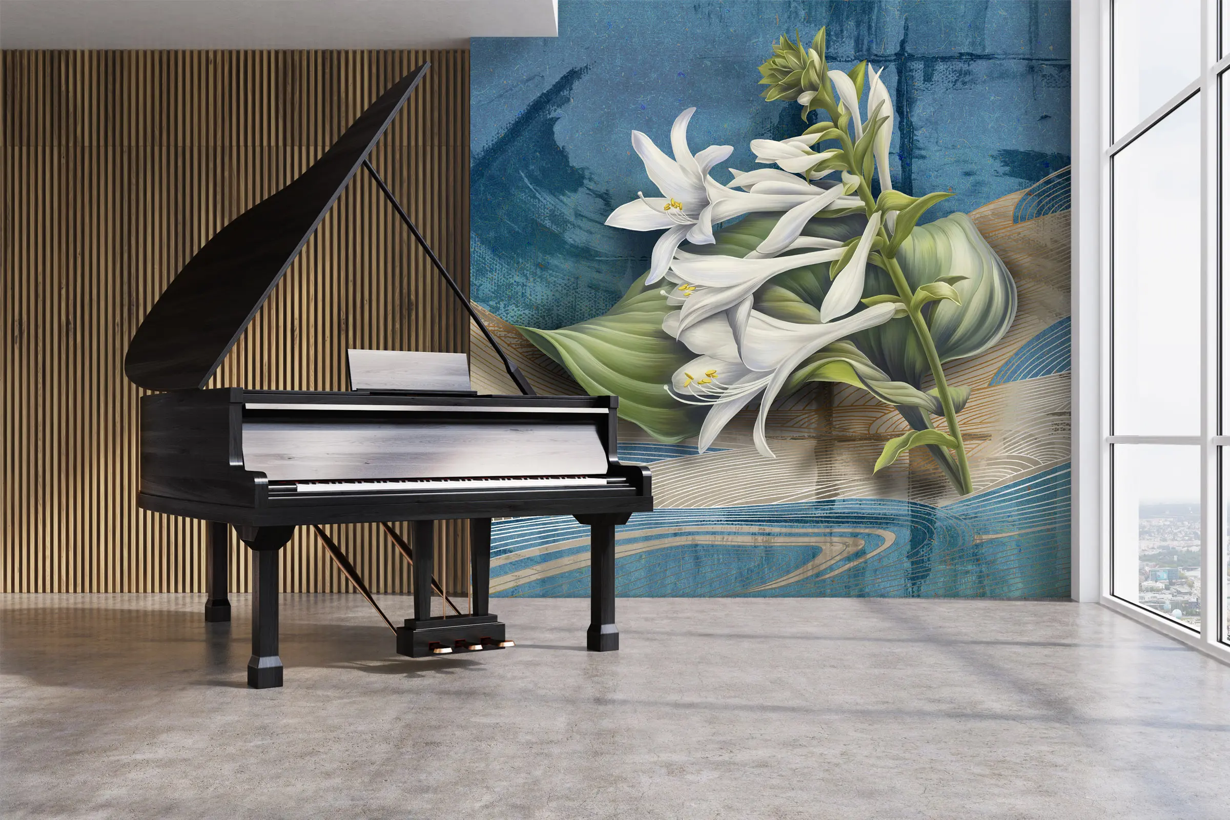 Tapete Liliensonate - Wandtapete StoTap Individual