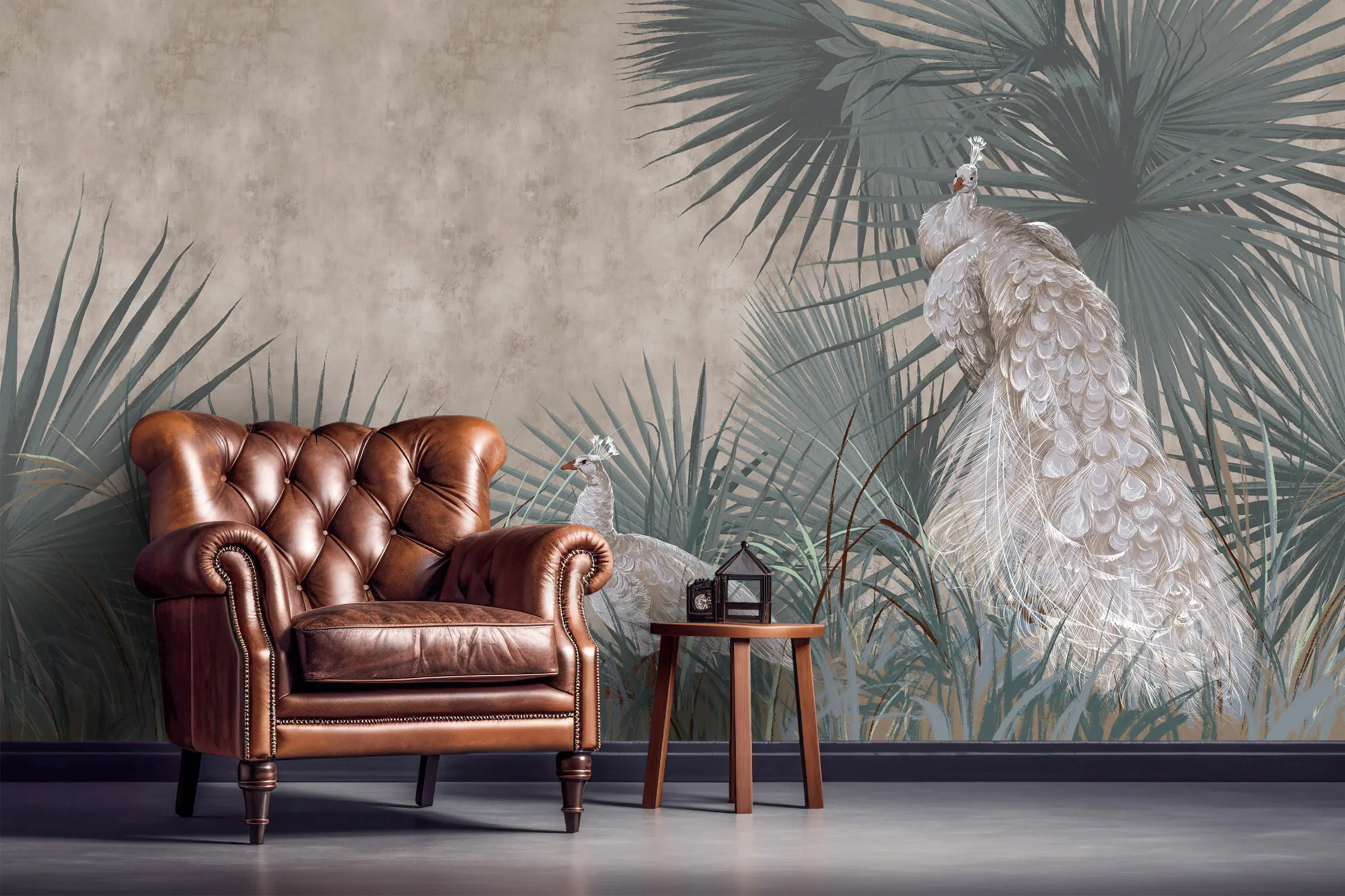 Tapete Pfauengarten - Wandtapete StoTap Individual