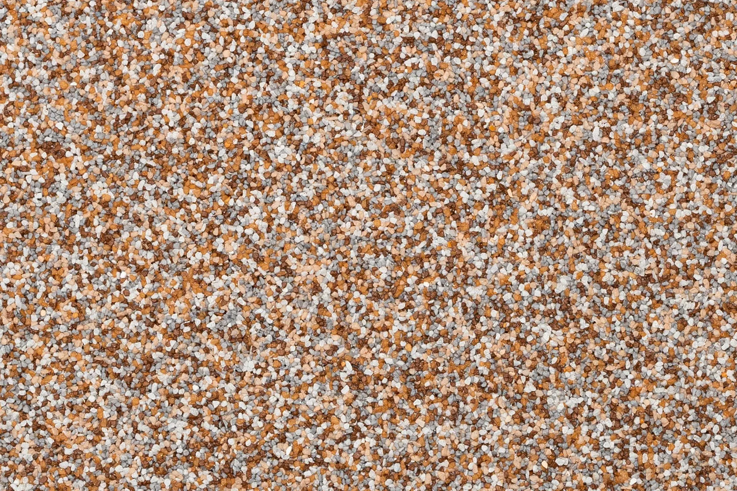 Oberfläche Mosaikputz in Kornstärke K 1,5 StoSuperlit, Orange-bunt