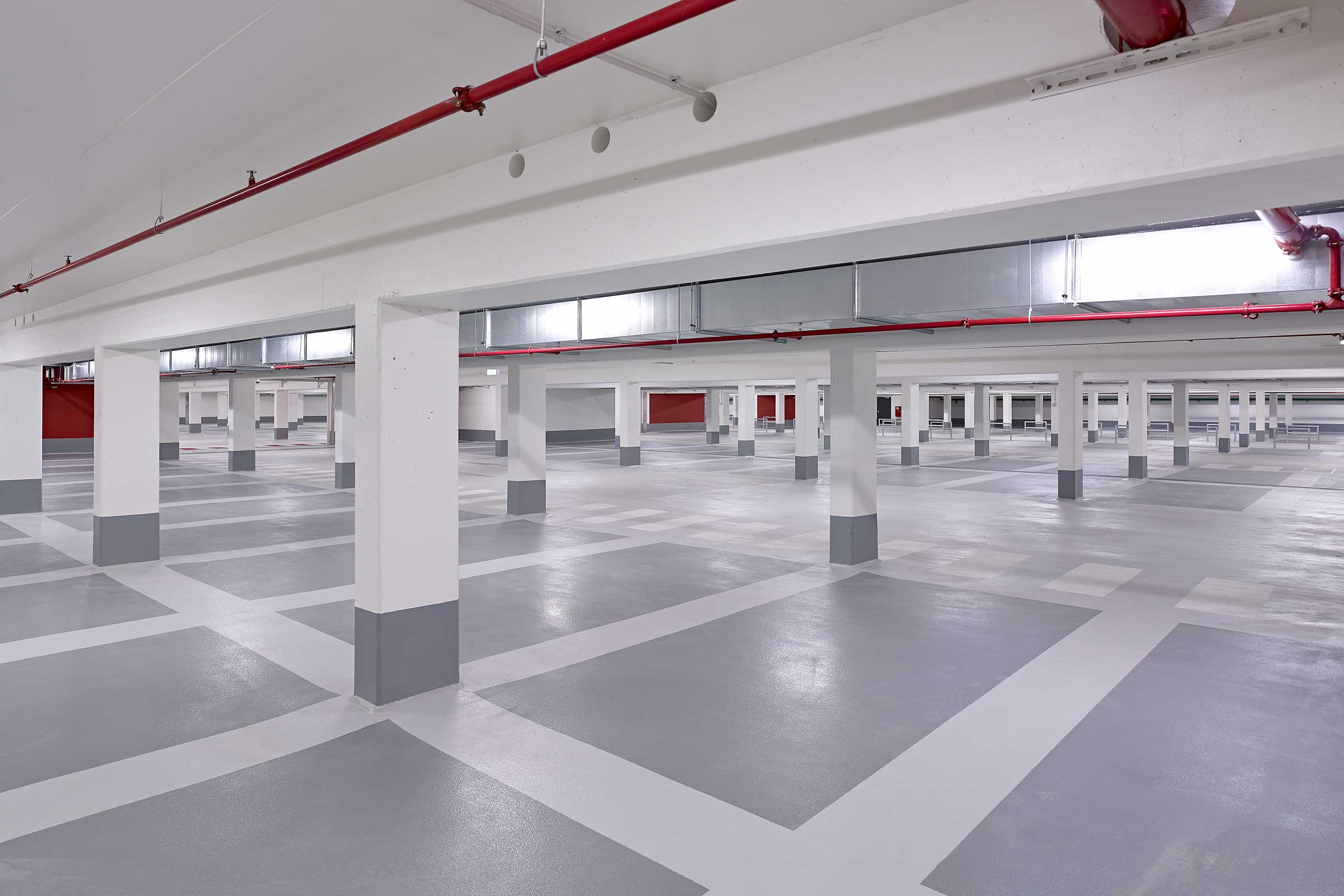 Innenaufnahme der Tiefgarage Platz D‘Agen, Dinslaken, DE