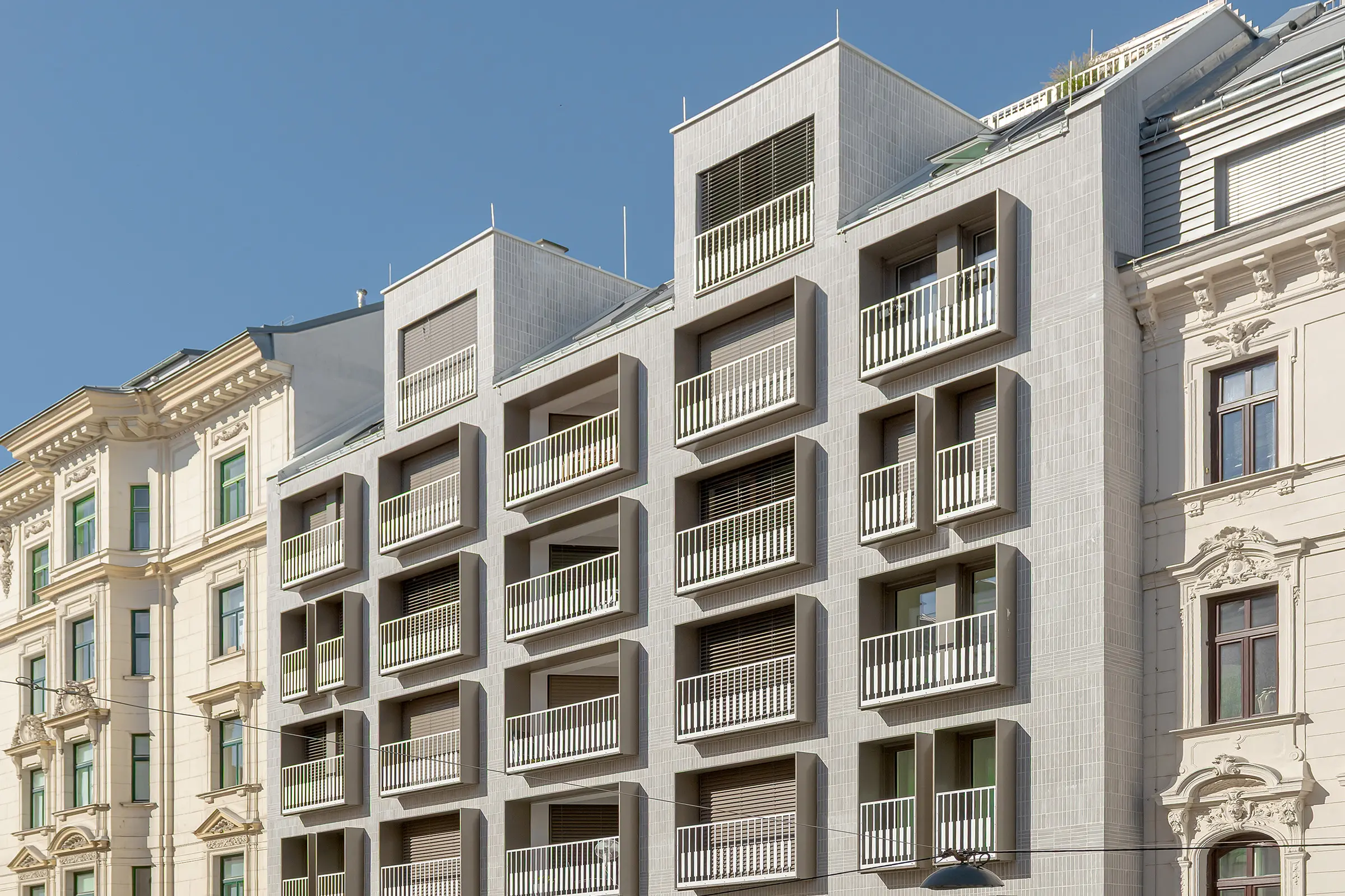 Wohnbau Porzellangasse, StoBrick Klinkerfassade