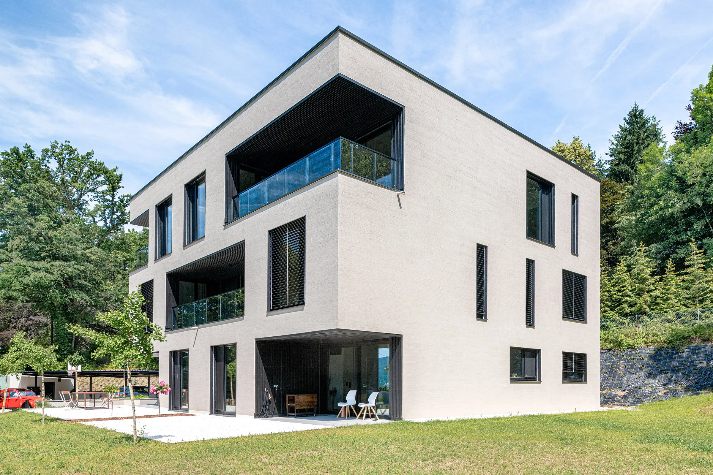 Wohn- und Bürohaus Jerolitschstraße, Klagenfurt, Kreative Putzfassade, StoSignature Exterior