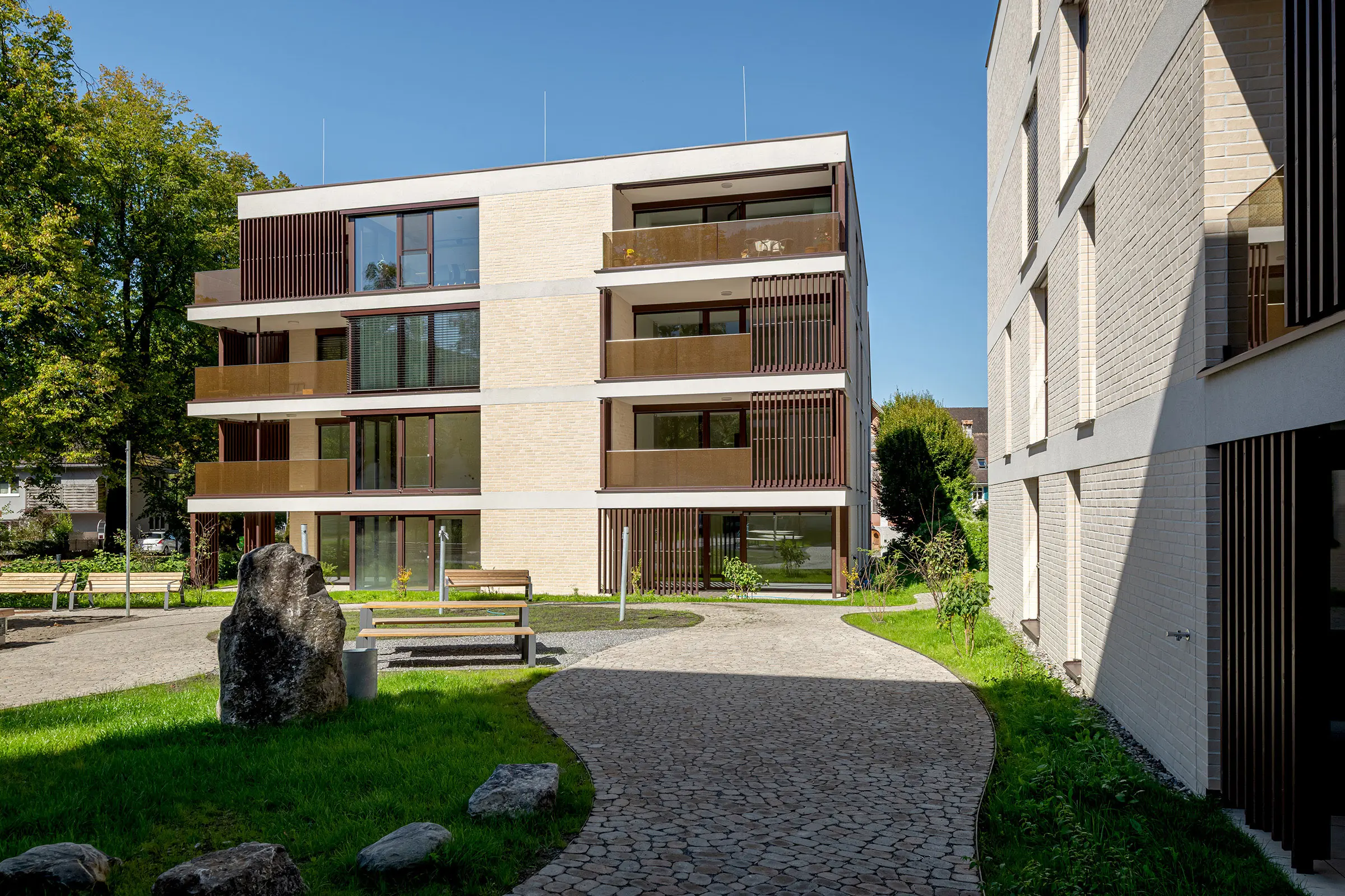 Wohnanlage am Emsbach, Hohenems, AT, StoBrick Klinkerfassade