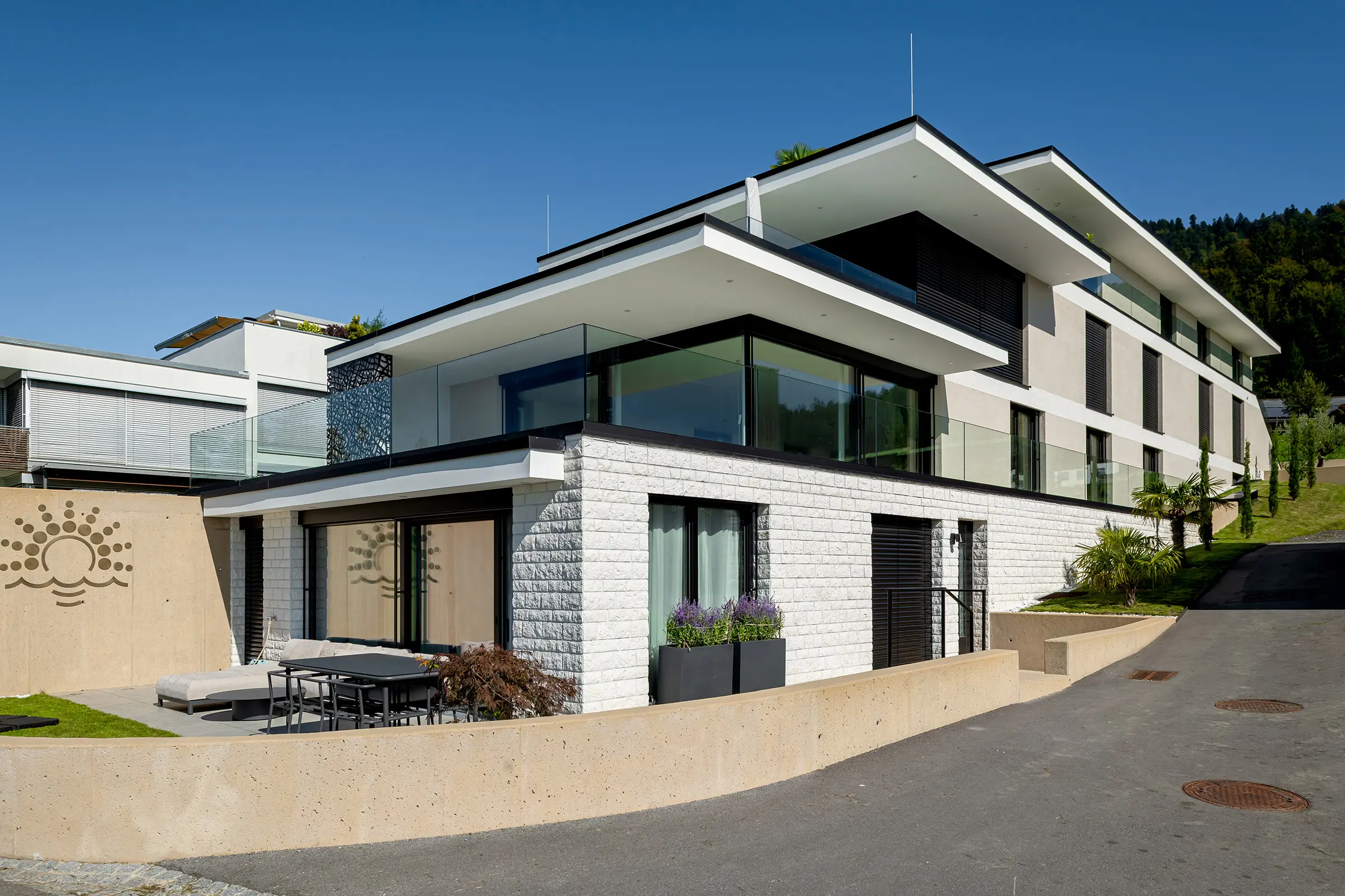 Wohnanlage am Giggelstein, Hörbranz, StoStone Natursteinriemchen San Pietro