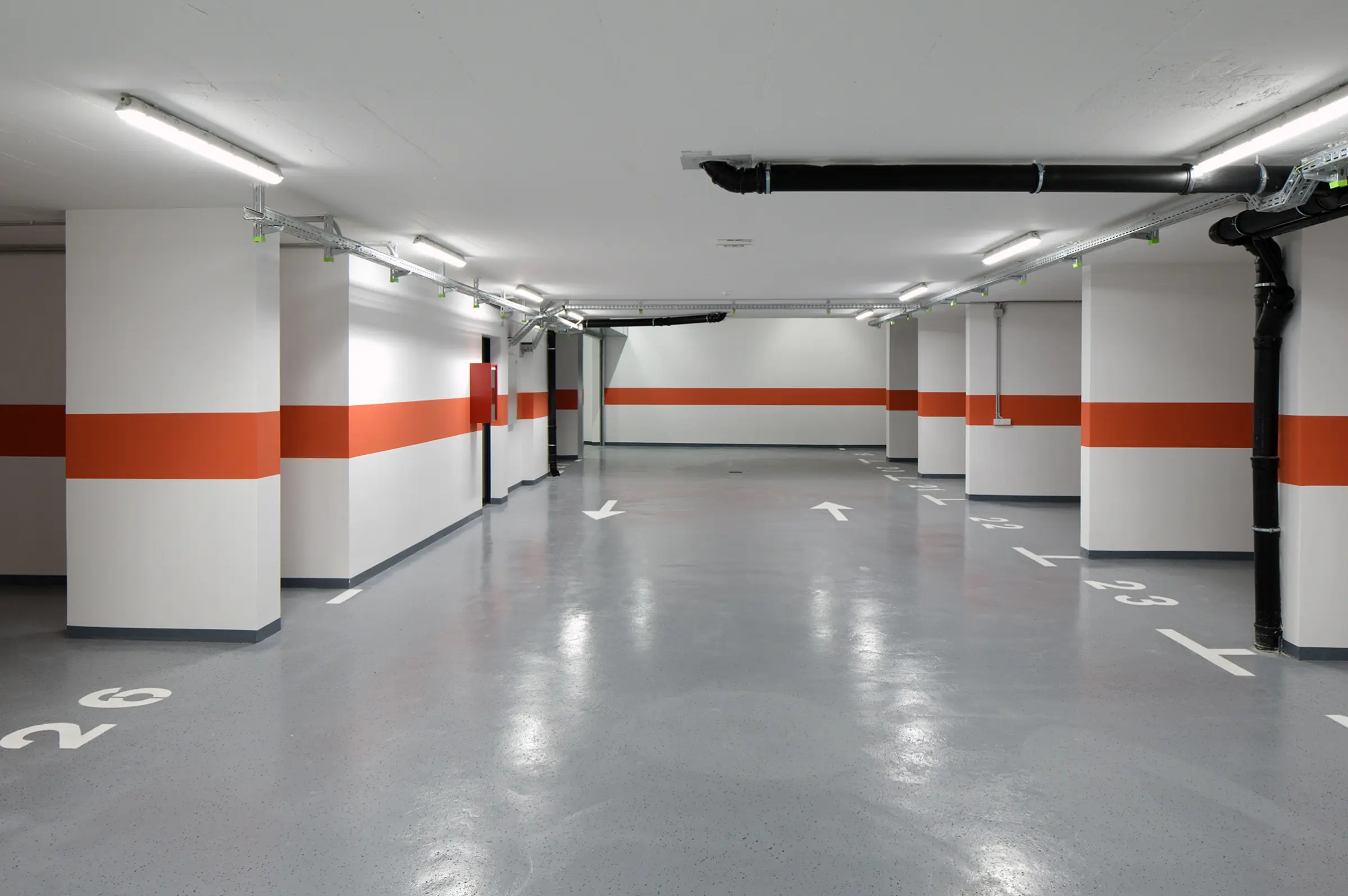 Wohnanlage Trakošćanska, Zagreb, Kroatien, Bodenbeschichtung