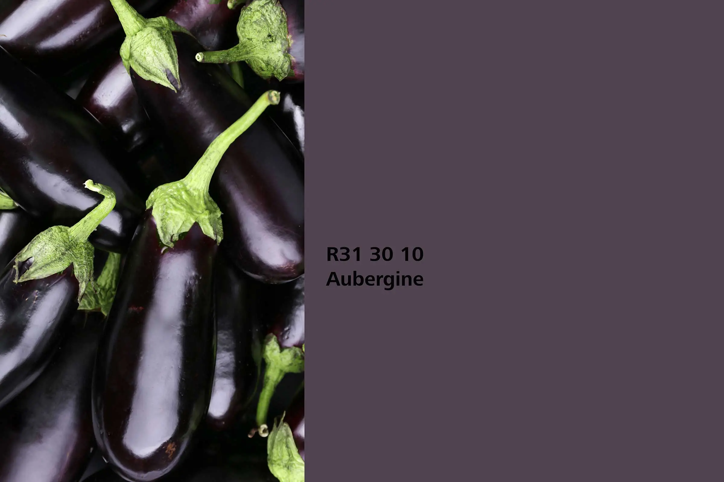 Interior Colors 24+: Farbton Aubergine, Assoziation Auberginefrüchte