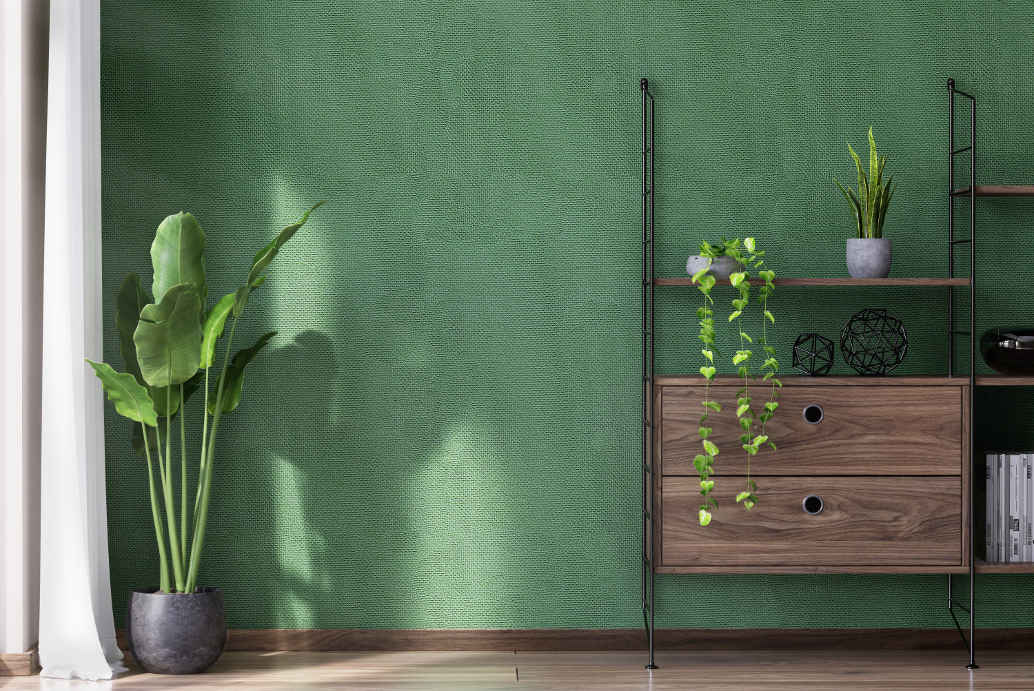 Wohnzimmer in grün - pine green - StoColor Interior Colors 24+ - Sto Farben