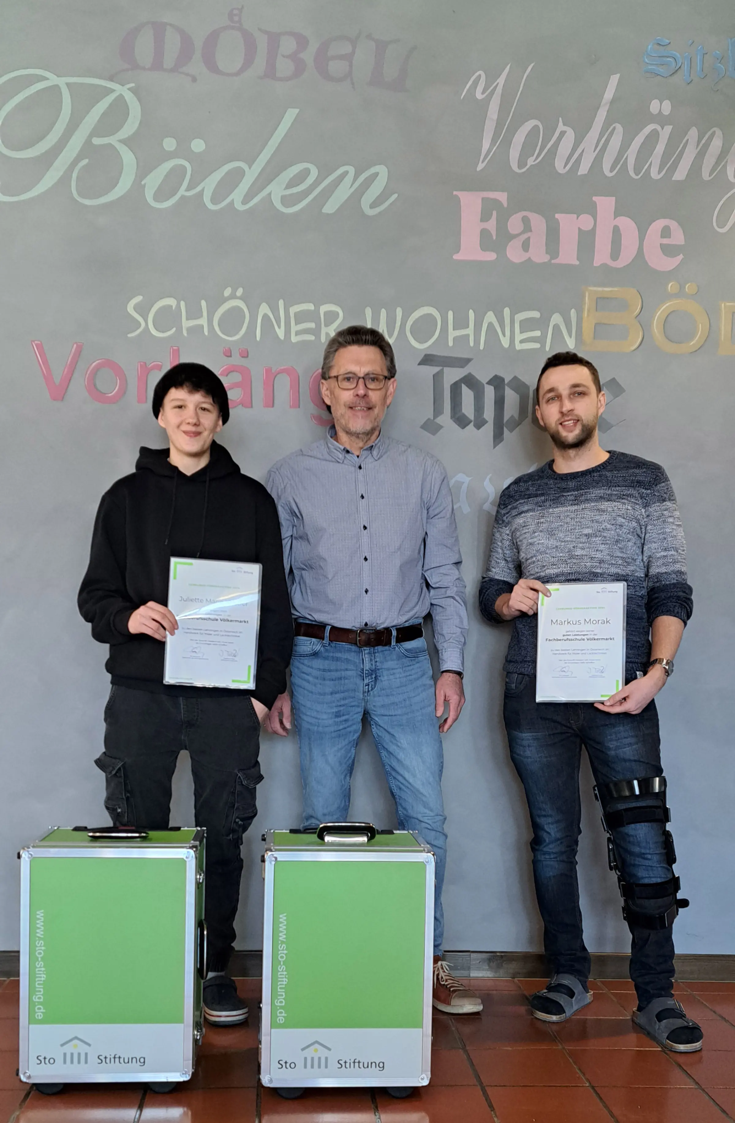 StoStiftung Übergabe Werkzeugkoffer an der Fachberufsschule Völkermarkt.